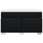 vidaXL Sommier à lattes de lit avec matelas Noir 120x200 cm Tissu