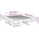 vidaXL Cadre de lit chêne sonoma 180x200 cm bois d'ingénierie