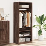 vidaXL Garde-robe chêne marron 80x50x200 cm bois d'ingénierie