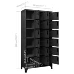 vidaXL Armoire à casiers Anthracite 90x40x180 cm Acier