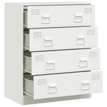 vidaXL Buffet blanc 67x39x83 cm acier