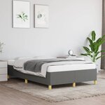 vidaXL Cadre de lit Gris foncé 120 x 200 cm Tissu
