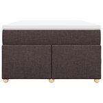 vidaXL Sommier à lattes de lit et matelas marron foncé 120x190cm tissu