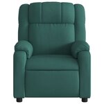 vidaXL Fauteuil de massage inclinable Vert foncé Tissu