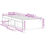 vidaXL Cadre de lit chêne marron 75x190 cm petit simple