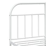 vidaXL Cadre de lit métal avec tête de lit/pied de lit blanc 140x190cm
