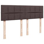 vidaXL Sommier à lattes de lit avec matelas Marron foncé 140x190 cm