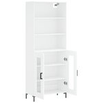 vidaXL Buffet haut Blanc 69 5x34x180 cm Bois d'ingénierie
