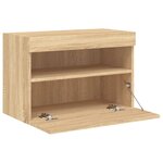 vidaXL Meuble TV mural avec lumières LED chêne sonoma 60x30x40 cm