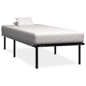 vidaXL Cadre de lit Noir Métal 100 x 200 cm