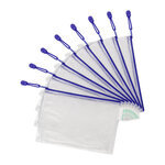 Pochettes à zip a5 tarifold couleur - sachet de 8 - bleu