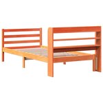 vidaXL Cadre de lit sans matelas cire marron 100x200cm bois pin massif
