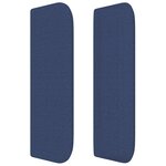 vidaXL Tête de lit avec oreilles Bleu 183x16x78/88 cm Tissu