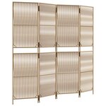 vidaXL Cloison de séparation 4 panneaux beige résine tressée