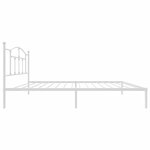 vidaXL Cadre de lit métal avec tête de lit blanc 100x200 cm