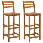 vidaXL Ensemble de bar de jardin 3 Pièces Bois d'acacia solide