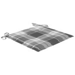 vidaXL Chaises de jardin lot de 4 avec coussins Bois de teck massif