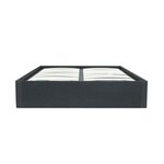 Lit coffre adulte 140 x 190 cm - Simili Noir