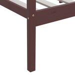 vidaXL Cadre de lit Marron foncé Bois de pin massif 90x200 cm