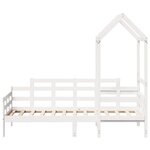 vidaXL Lit de jour avec toit blanc 90x190 cm bois de pin massif
