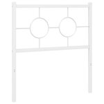 vidaXL Tête de lit métal blanc 75 cm