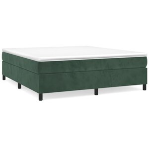 vidaXL Sommier à lattes de lit et matelas Vert foncé 200x200cm Velours