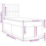 vidaXL Sommier à lattes de lit avec matelas Cappuccino 100x200 cm