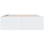 vidaXL Cadre de lit Blanc 140x190 cm bois d'ingénierie