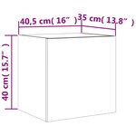 vidaXL Meubles TV muraux lumières LED 2 Pièces chêne marron 40 5x35x40 cm