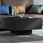 vidaXL Table basse noir 60x60x31 5 cm bois d'ingénierie