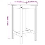 vidaXL Ensemble de bar 3 Pièces Blanc Bois de pin massif