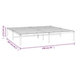 vidaXL Cadre de lit métal blanc 193x203 cm