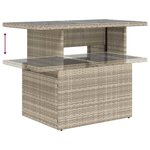 vidaXL Salon de jardin avec coussins 7 Pièces gris clair résine tressée