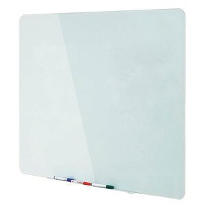 Tableau magnétique en verre effaçable à sec, surface en verre trempé blanc, 4 mm, 1 500 x 1 200 mm