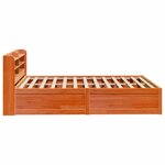 vidaXL Cadre de lit avec tête de lit cire marron 120x190cm bois de pin