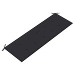 vidaXL Banc de jardin empilable et coussin 159 cm Bois de teck massif