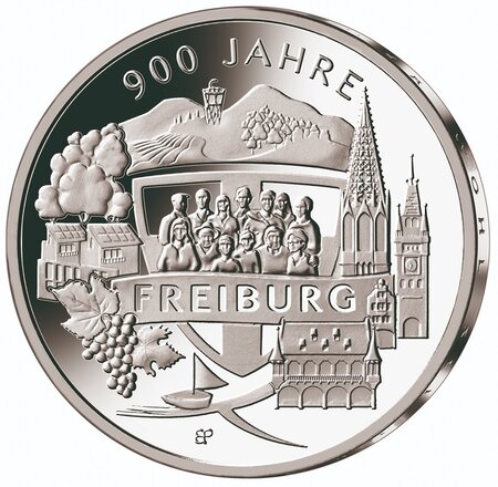 Pièce de monnaie 20 euro Allemagne 2020 G argent BE – Fribourg