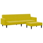 vidaXL Ensemble de canapés 2 Pièces jaune velours