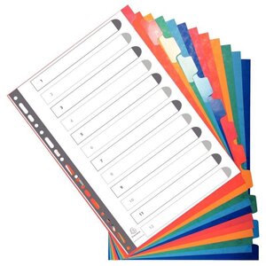 Jeu de 12 intercalaires en carte forte