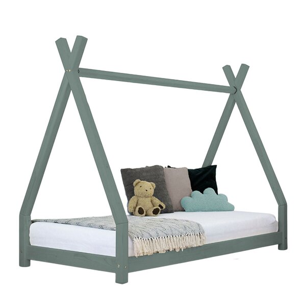 Lit tipi enfant NAKANA 140 x 200 vert sauge