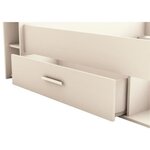Lit adulte contemporain blanc mat - 140 x 190 cm
