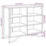 vidaXL Buffet sonoma gris 91x35 5x74 5 cm bois d'ingénierie