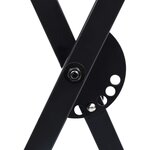 vidaXL Ensemble de support de clavier et de tabouret Noir