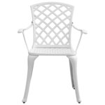 vidaXL Ensemble de bistro 3 Pièces blanc aluminium coulé