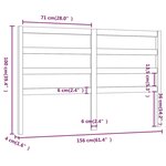 vidaXL Tête de lit Marron miel 156x4x100 cm Bois massif de pin
