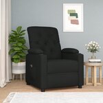 vidaXL Fauteuil inclinable électrique Noir Tissu