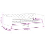vidaXL Lit de jour gris foncé 90x200 cm tissu