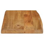 vidaXL Dessus de table 50x40x2 5 cm bord vivant bois massif manguier