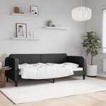 vidaXL Lit de repos noir 80x200 cm tissu
