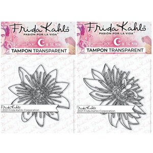 2 Tampons transparents - Passiflore 2 + Passiflore 3 - 9 5 x 6 5 cm